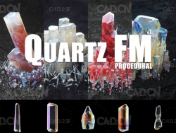 C4D程序化石英水晶模型预设 Quartz FM Plugin for Cinema 4D+Octane/Redshift