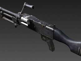 机枪C4D模型 GPMG Machine Gun