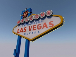 拉斯维加斯店铺广告招牌c4d模型下载Las Vegas Welcome Sign