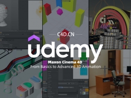 C4D基础入门视频教程建模展UV贴图渲染动画 Udemy – Maxon Cinema 4D From Basics to Advanced 3D Animation