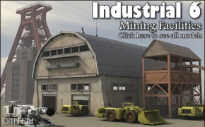 工业游戏模型：采矿厂设备3D模型 Mining Facilities model pack