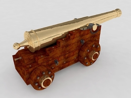 C4D古代大炮建模视频教程（俄语）Cannon modeling