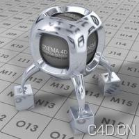 C4D度烙金属材质：Chrome Shader