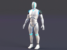 科幻人形机器人c4d模型下载robot 3d model