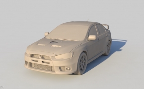 三菱汽车 lancer evo clay