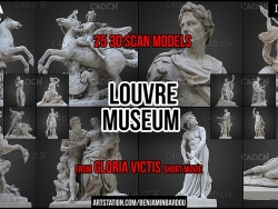 25个巴黎卢浮宫博物馆雕塑3D模型合集 PARIS. 25 3D scans from Louvre Museum