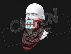 C4D人脸蒙面巾模型 bandana