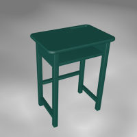 学生桌子C4D模型 Student desk 3D model