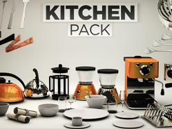 CINEMA 4D 厨房工具模型包合集 The Pixel Lab – Kitchen Pack