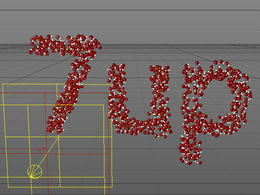 C4D水果组成文字变换效果