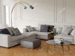 现代客厅沙发模型sofa 3d model