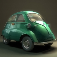 C4D卡通汽车模型 Cartoon car