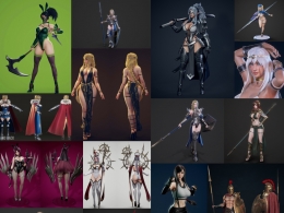 18个游戏动漫人物角色模型合集CGTrader – Ryan Reos 3D Model Collection