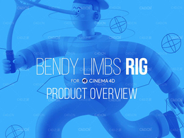 C4D柔软风格人物角色绑定插件 Bendy Limbs Rig for Cinema 4D R17-R21 Win/Mac