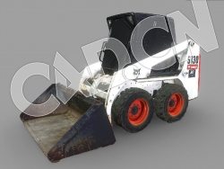 C4D山猫小型推土机模型 Bobcat Skid Steer Loader mm