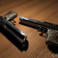 武器模型-手枪3D模型：Cinema 4D Gun 3D Model