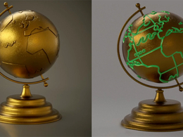 C4D地球仪创建教程（含模型工程）Model & Render a Globe in C4D